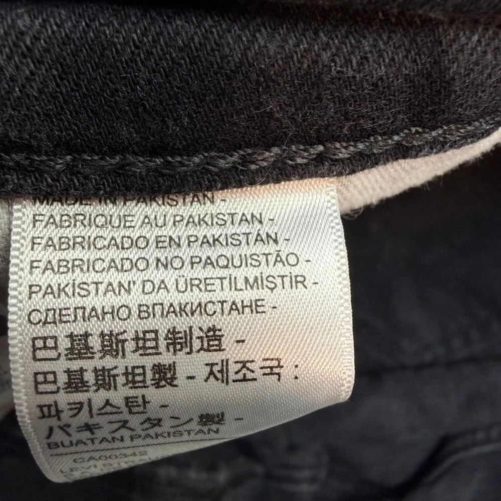Levi's 559 Mens Relaxed Straight Black Denim Jeans 38x30 Solid Casual Classic